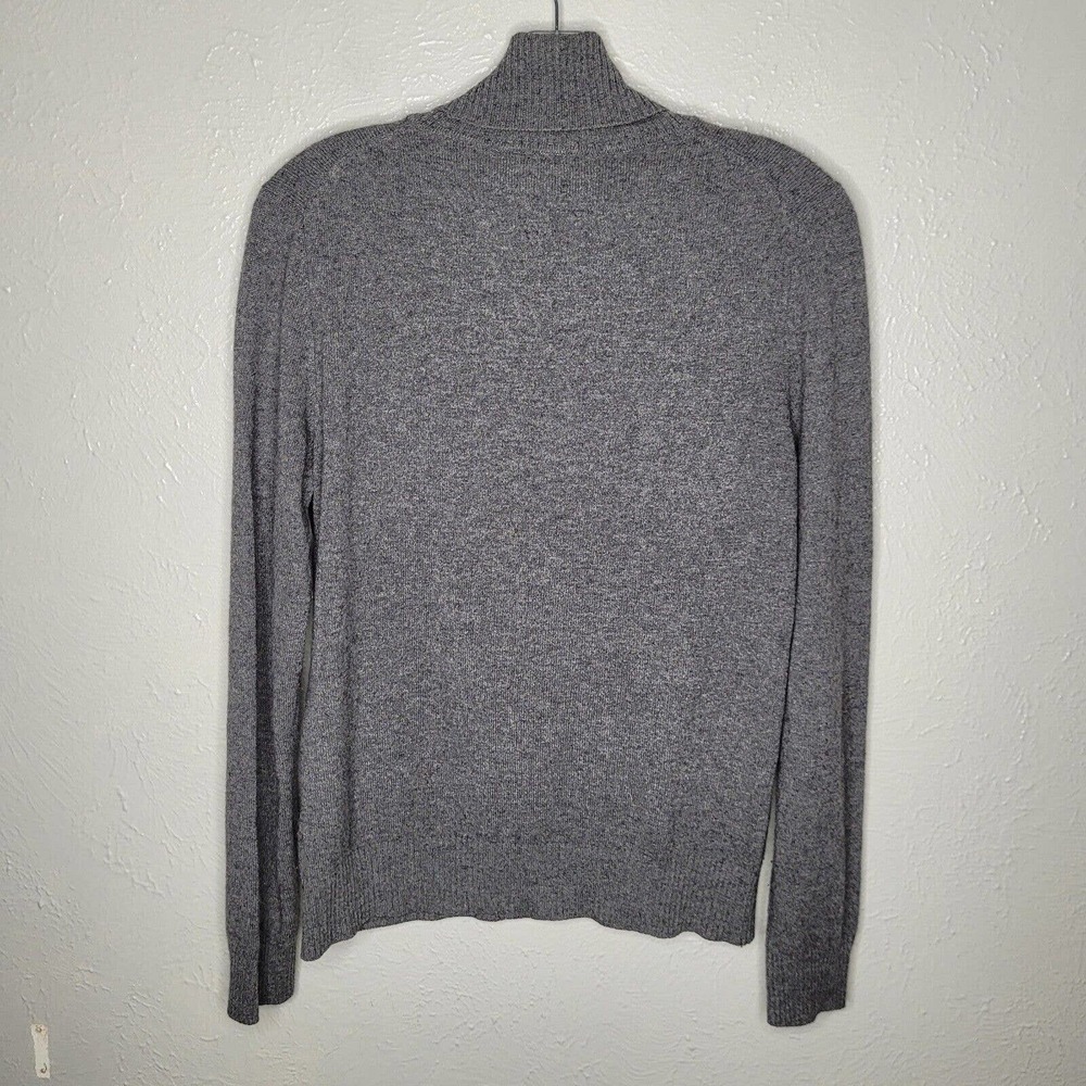 Uniqlo Womens Size Lg dark gray 100% Cashmere Turtleneck Sweater Pullover - Picture 5 of 6